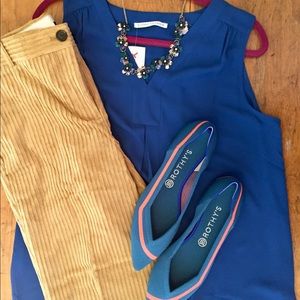 Jcrew cropped caramel wide-legged cords